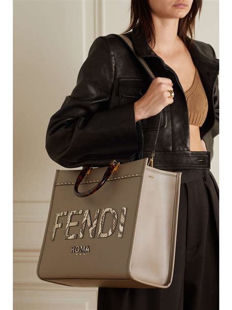 fendi shopper classica|fendi sunshine shopper water snake.